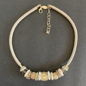 Pearl and Cream Beaded Necklace by Ann Taylor
